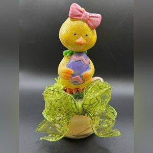 New Spring Easter Chick Glittery Scented Candle Decor